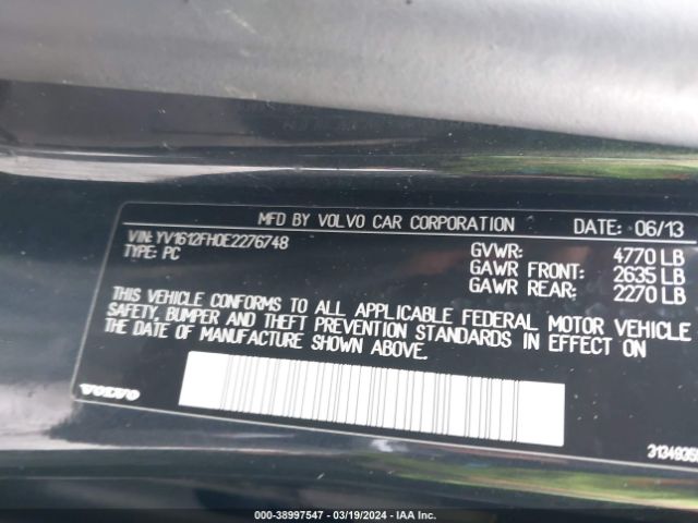 YV1612FH0E2276748 Volvo S60