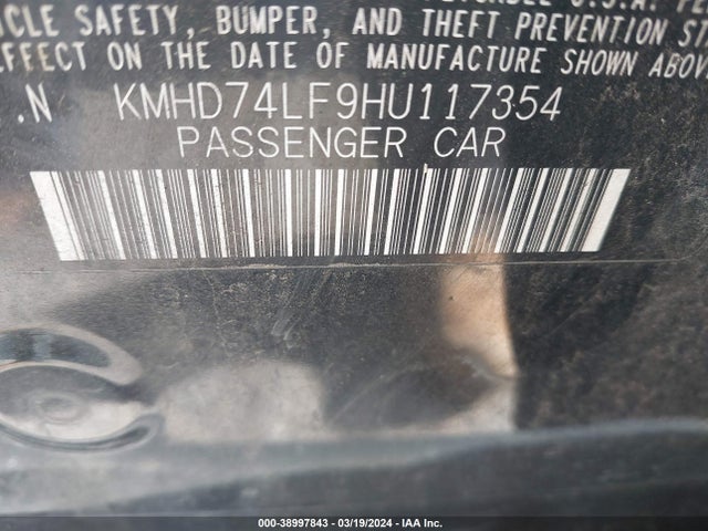 Hyundai ELANTRA SE 2017 KMHD74LF9HU117354 Image 9