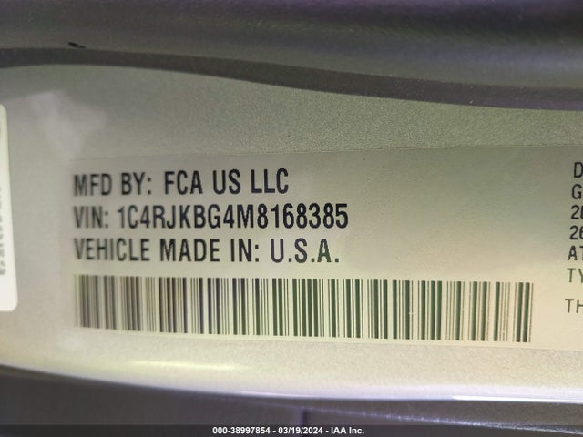 1C4RJKBG4M8168385 Jeep Grand Cherokee L Limited 4x4