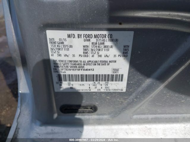 1FTEW1EF5FFA40412 Ford F-150 Xlt