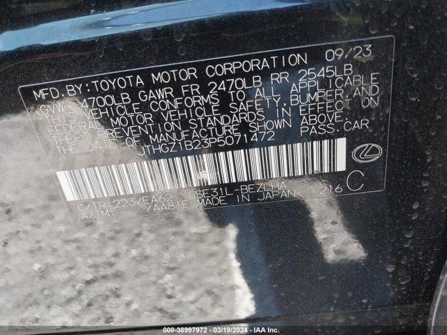 JTHGZ1B23P5071472 Lexus Is Is 350 F Sport