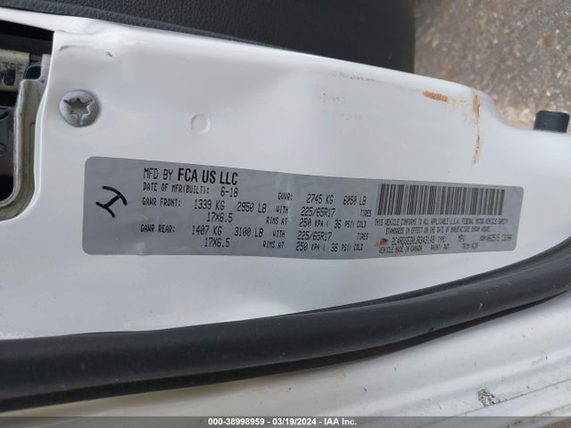 Dodge Grand Caravan Gt 2018 2C4RDGEG0JR343148 Image 9