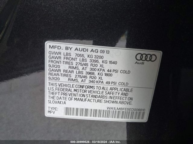 WA1LMBFE5ED006810 Audi Q7 3.0 Tdi Premium