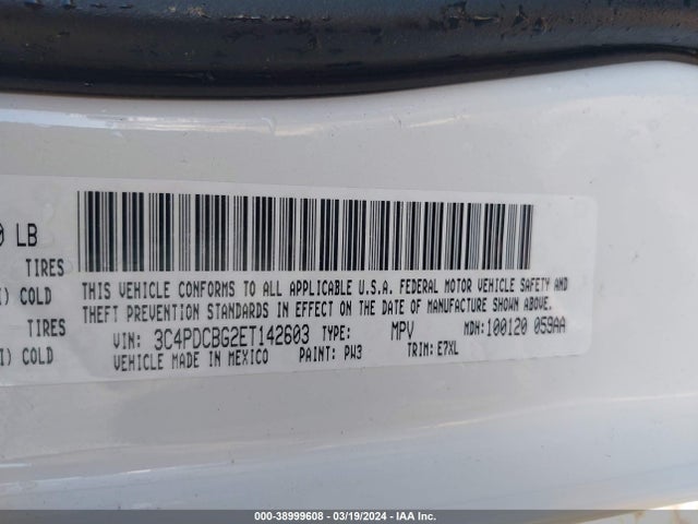 Dodge Journey Sxt 2014 3C4PDCBG2ET142603 Image 9
