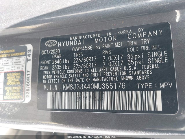 Hyundai Tucson Value 2021 KM8J33A40MU366176 Image 9