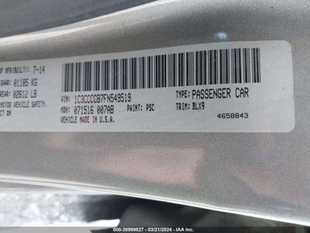 1C3CCCCB7FN549519 Chrysler 200 C