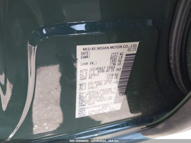 Nissan Frontier Sv 4x2 2023 1N6ED1EJ3PN639615 Image 9