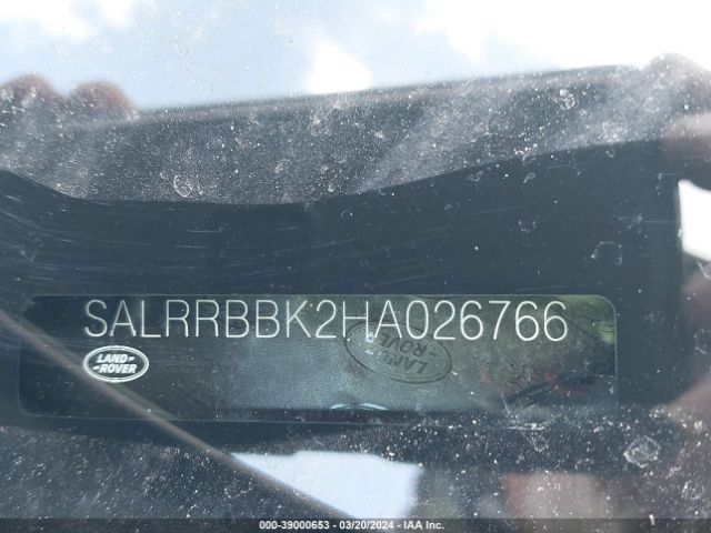 SALRRBBK2HA026766 Land Rover Discovery Hse