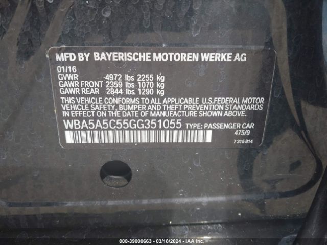 WBA5A5C55GG351055 BMW 528I