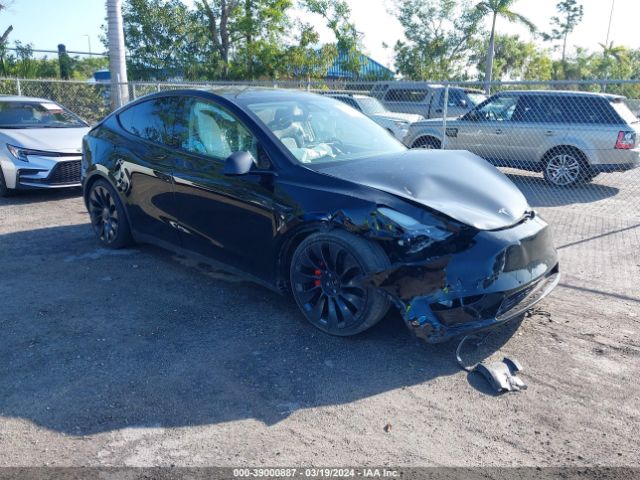 2022 Tesla Model Y Performance Dual Motor All-wheel Drive მანქანა იყიდება აუქციონზე, vin: 7SAYGDEF6NF313262, აუქციონის ნომერი: 39000887