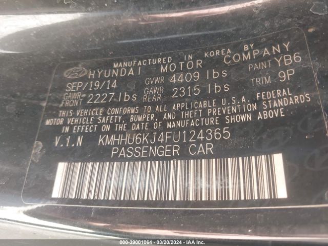 KMHHU6KJ4FU124365 Hyundai Genesis