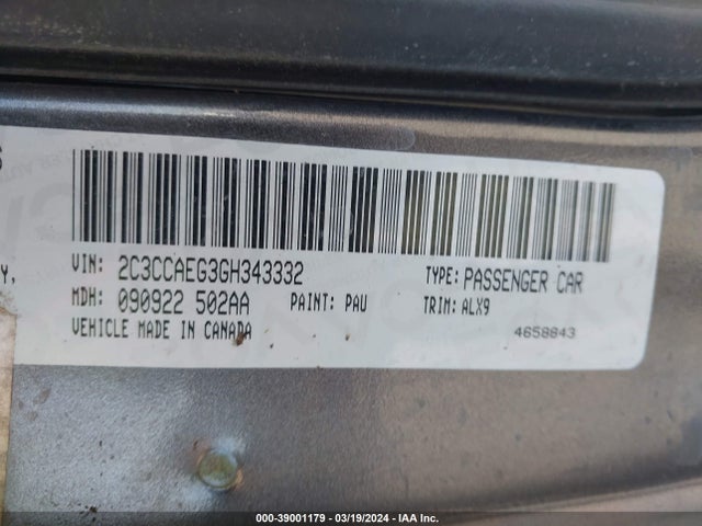Chrysler 300C 2016 2C3CCAEG3GH343332 Image 9
