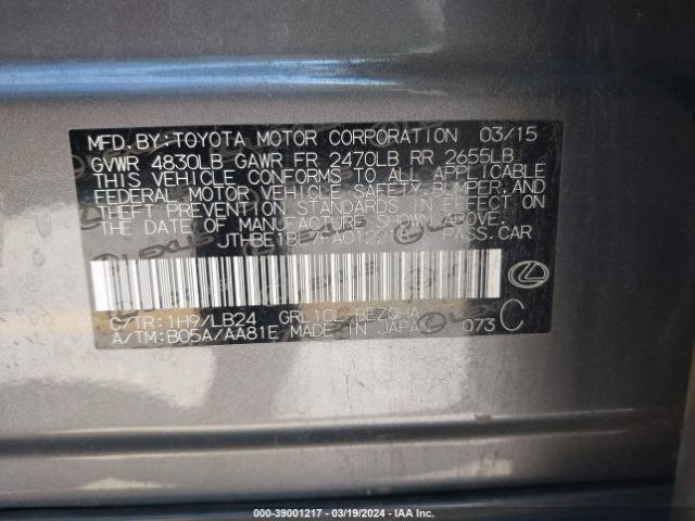 JTHBE1BL7FA012218 Lexus GS 350