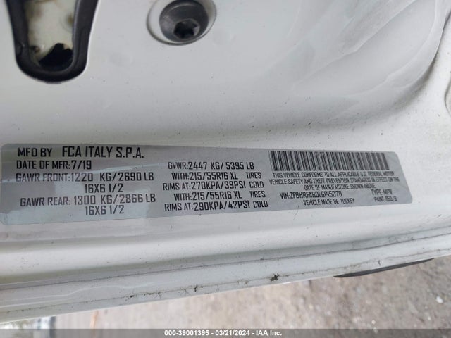 RAM Promaster City Tradesman 2020 ZFBHRFAB0L6P15070 Image 9