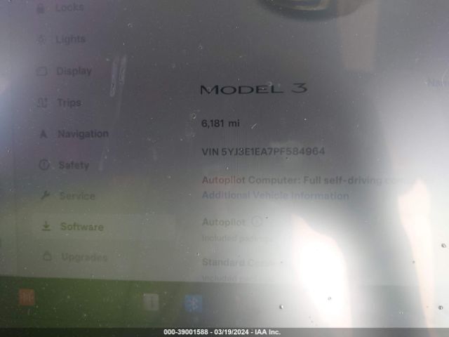 5YJ3E1EA7PF584964 Tesla Model 3 Rear-wheel Drive