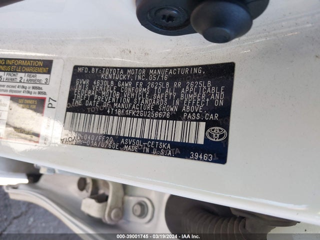 Toyota CAMRY SE 2016 4T1BF1FK2GU256676 Image 9