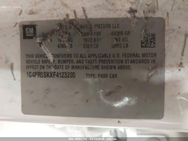 1G4PR5SKXF4123205 Buick Verano Convenience Group
