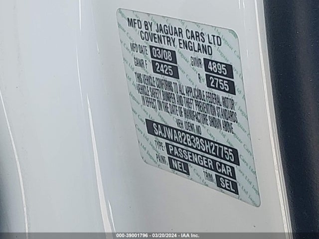 2008 JAGUAR XJ SAJWA82B38SH27755 Photo 8