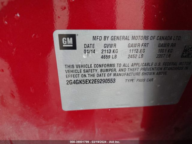 2G4GK5EX2E9290553 Buick Regal Turbo