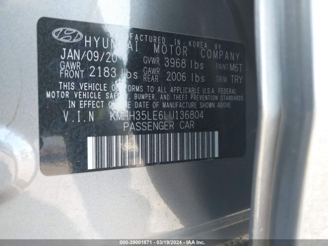 KMHH35LE6LU136804 Hyundai ELANTRA GT