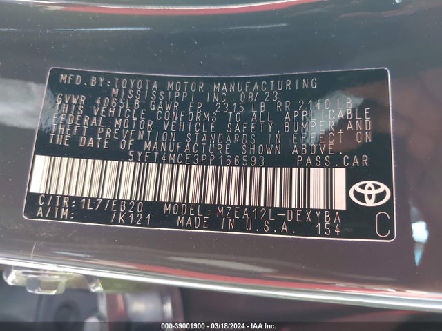 Toyota Corolla Xse 2023 5YFT4MCE3PP166593 Image 9