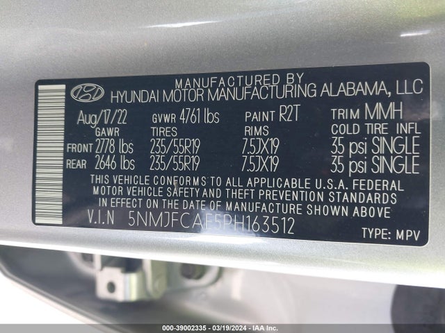 Hyundai TUCSON SEL 2023 5NMJFCAE5PH163512 Image 9