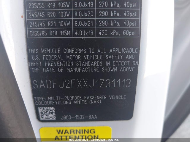 2018 JAGUAR E-PACE SADFJ2FXXJ1Z31113 Photo 8