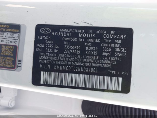 KMUMCDTC2NU087001 Genesis Gv70 3.5t Awd Sport