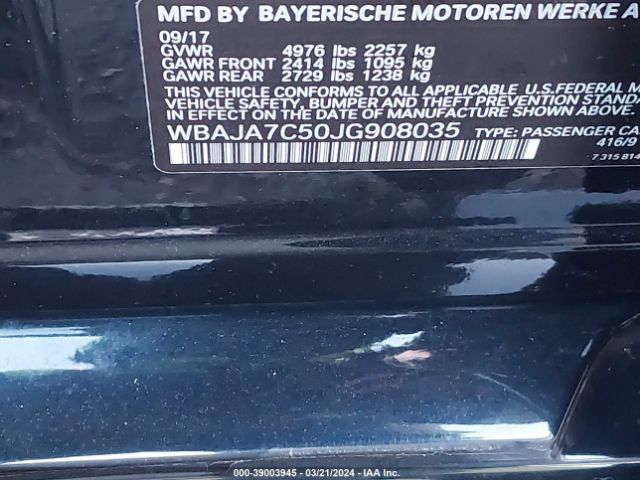 WBAJA7C50JG908035 BMW 530i Xdrive