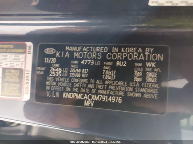 KIA Sportage Lx 2021 KNDPMCACXM7914976 Image 9
