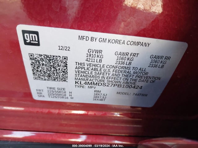 Buick Encore Gx Select Fwd 2023 KL4MMDS27PB100424 Image 9