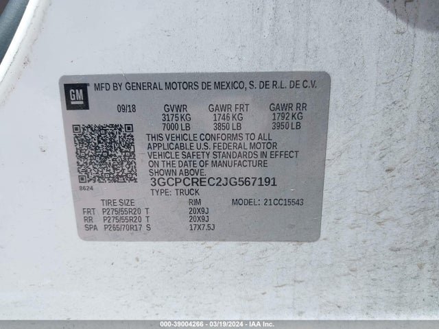 Chevrolet Silverado 1500 1lt 2018 3GCPCREC2JG567191 Image 9
