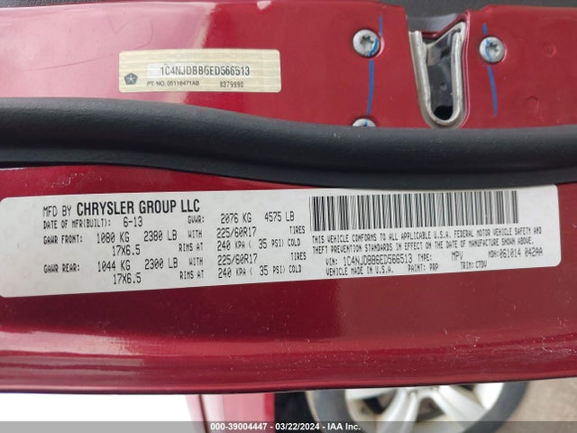 1C4NJDBB6ED566513 Jeep Compass Sport