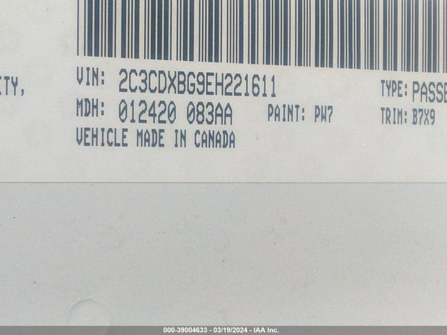 Dodge Charger Se 2014 2C3CDXBG9EH221611 Image 9