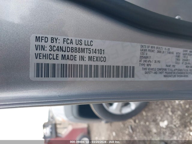 Jeep Compass Latitude 4x4 2021 3C4NJDBB8MT514101 Image 9