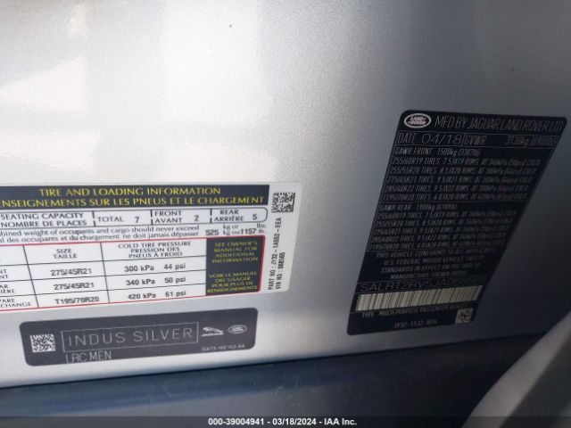 SALRT2RV5JA068565 Land Rover Discovery Hse Luxury
