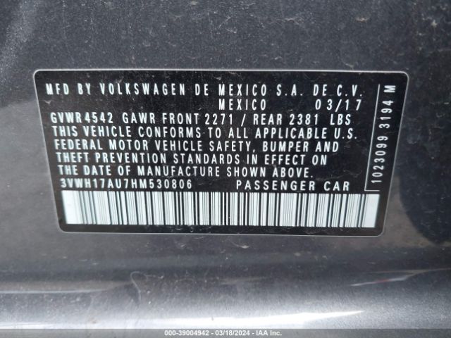 3VWH17AU7HM530806 Volkswagen Golf Alltrack Tsi S/tsi Se/tsi Sel