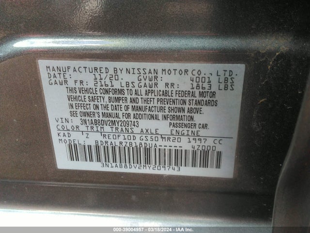 Nissan Sentra Sr Xtronic Cvt 2021 3N1AB8DV2MY209743 Image 9