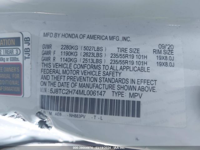 2021 ACURA RDX 5J8TC2H74ML006147 Photo 8