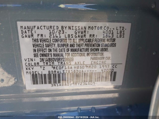 Nissan Sentra Sr Xtronic Cvt 2024 3N1AB8DV9RY236509 Image 9