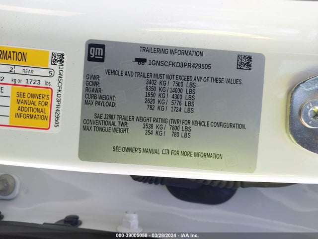 Chevrolet Suburban 2wd Premier 2023 1GNSCFKD3PR429505 Image 9