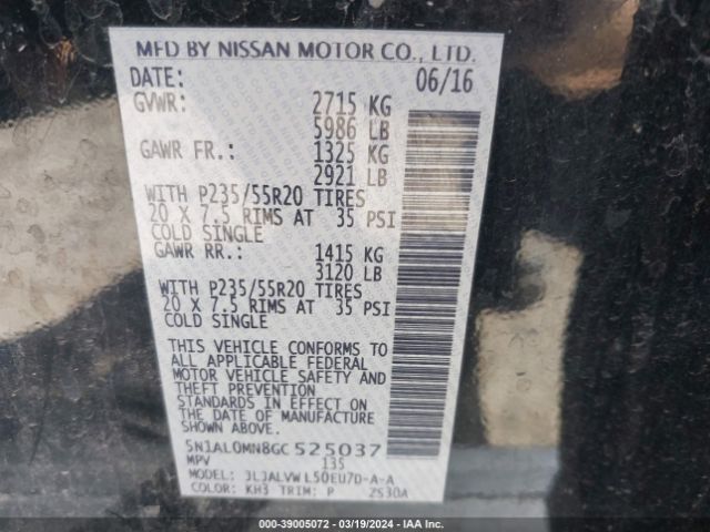 5N1AL0MN8GC525037 Infiniti QX60