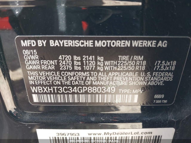 BMW X1 Xdrive28i 2016 WBXHT3C34GP880349 Image 9