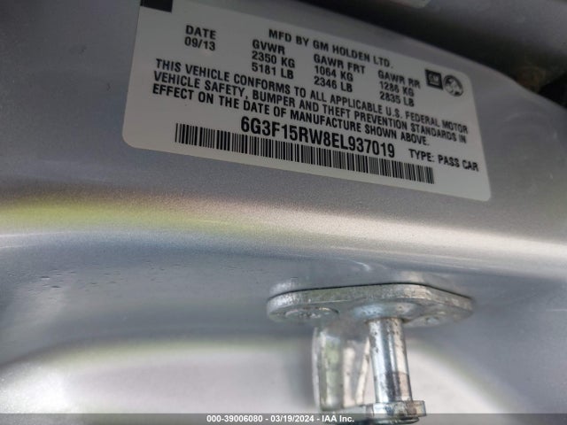 Chevrolet SS 2014 6G3F15RW8EL937019 Image 9