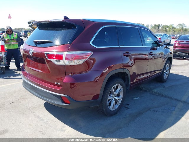 Toyota Highlander Xle V6 2014 5TDKKRFH6ES024165 Image 4