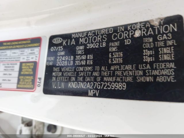 KNDJN2A27G7259989 KIA Soul