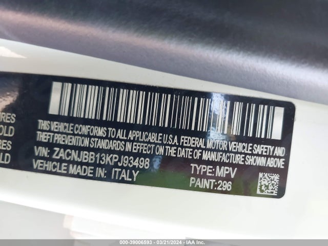 ZACNJBB13KPJ93498 Jeep Renegade Latitude 4x4