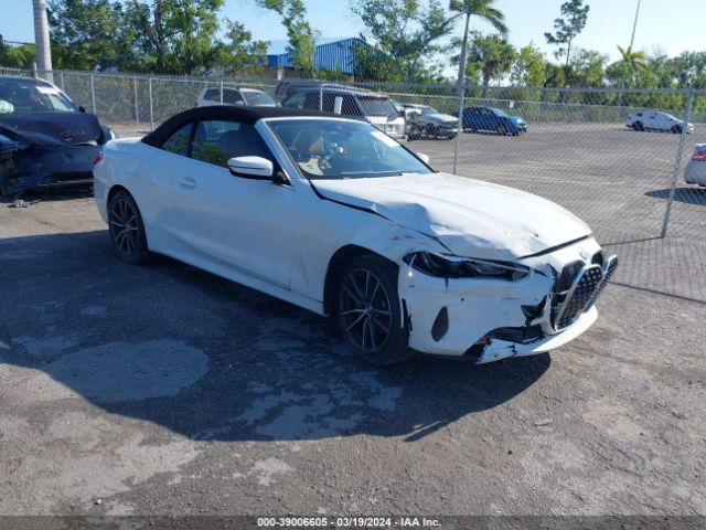 Продаж на аукціоні авто 2022 Bmw 430i, vin: WBA23AT00NCK07220, номер лоту: 39006605