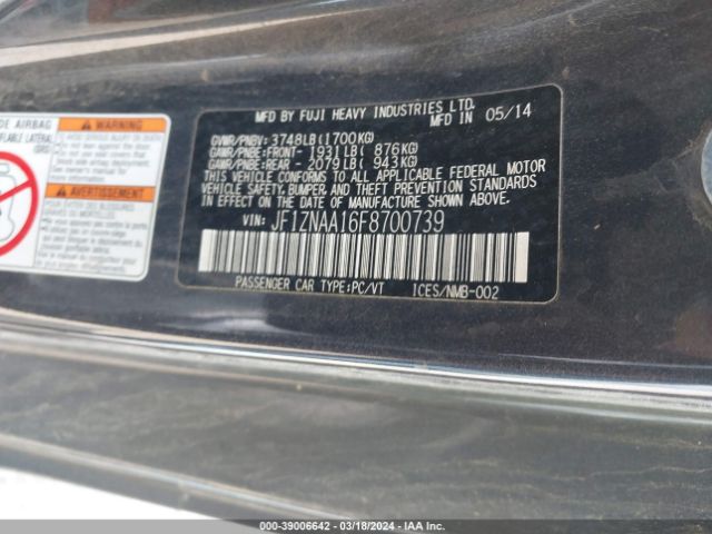 JF1ZNAA16F8700739 Scion FR-S