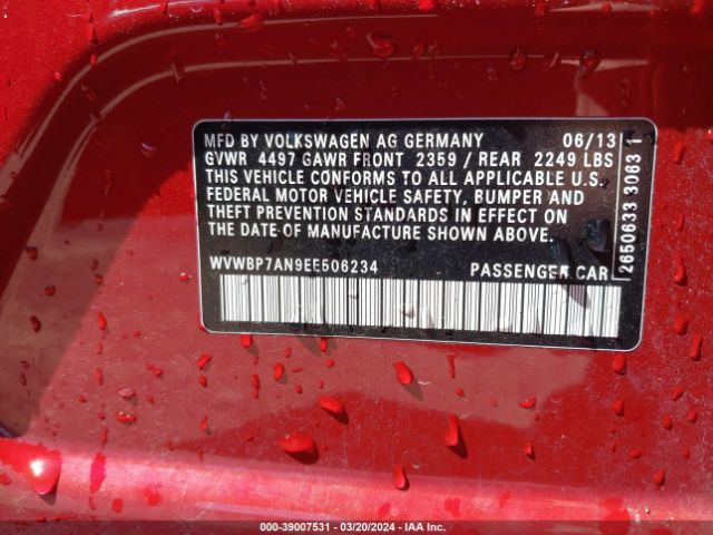 WVWBP7AN9EE506234 Volkswagen Cc 2.0t Sport